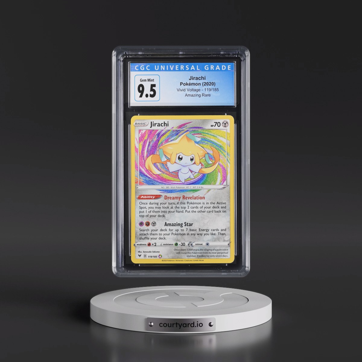 2020 Vivid Voltage #119/185 Jirachi - Amazing Rare Holo (CGC 10 GEM MINT)