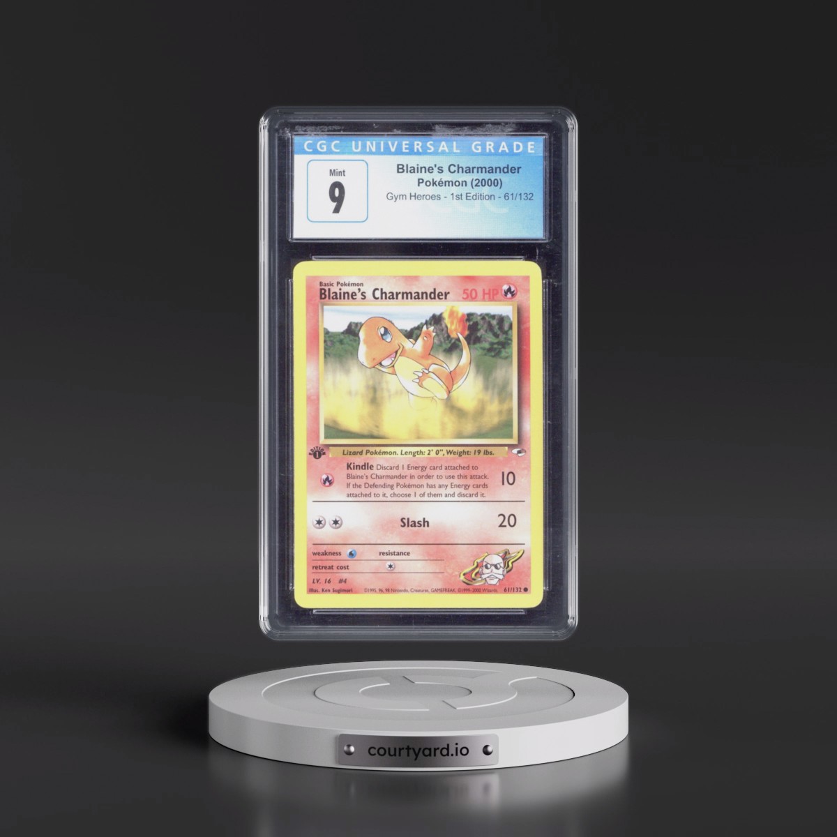 2000 Gym Heroes #61/132 Blaine's Charmander - 1st Edition 1st Edition (CGC 9 MINT)