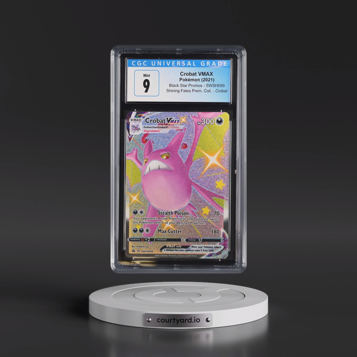 2017 Black Star Promos - Sword & Shield #SWSH099 Crobat VMAX - Holo Shining Fates Premium Collection - Crobat (CGC 9 MINT)