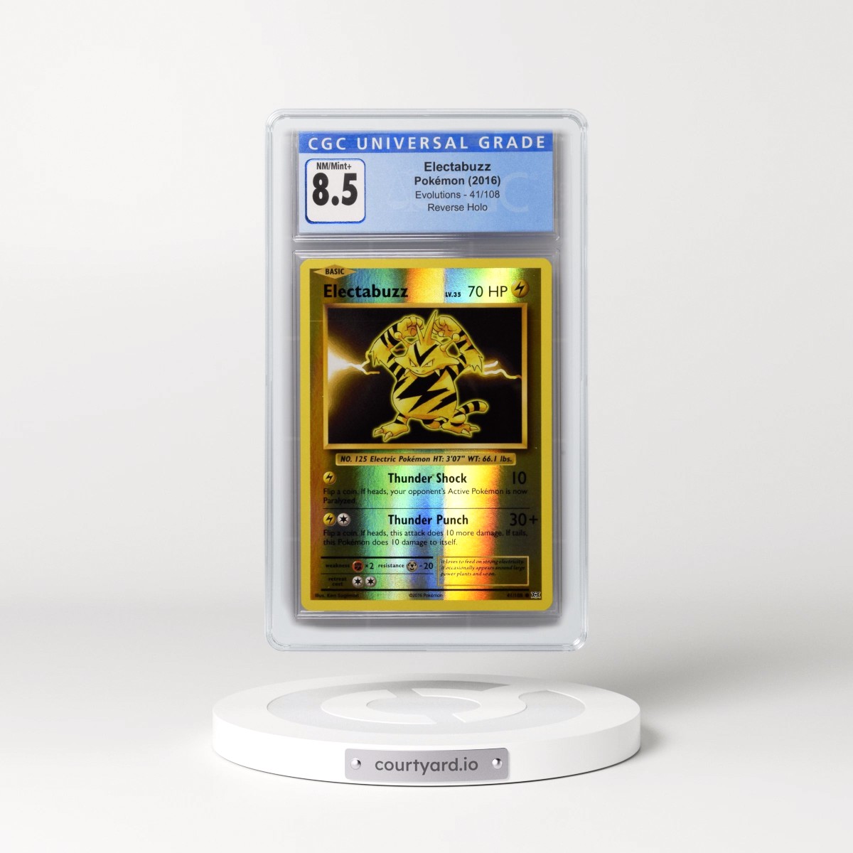 2016 Evolutions Electabuzz - Reverse Holo #41/108 CGC 8.5