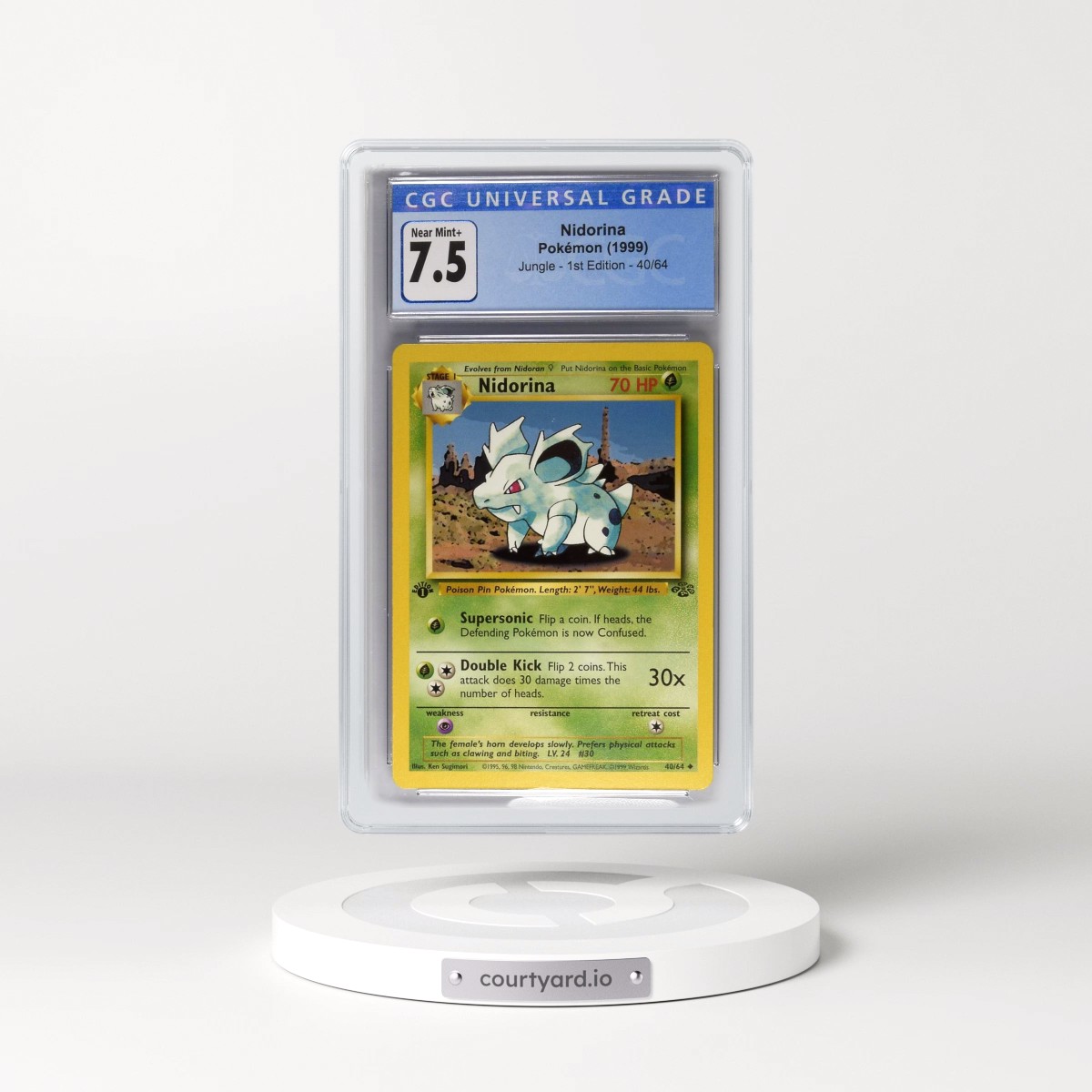 1999 Jungle #40/64 Nidorina - 1st Edition 1st Edition (CGC 7.5 NM+)