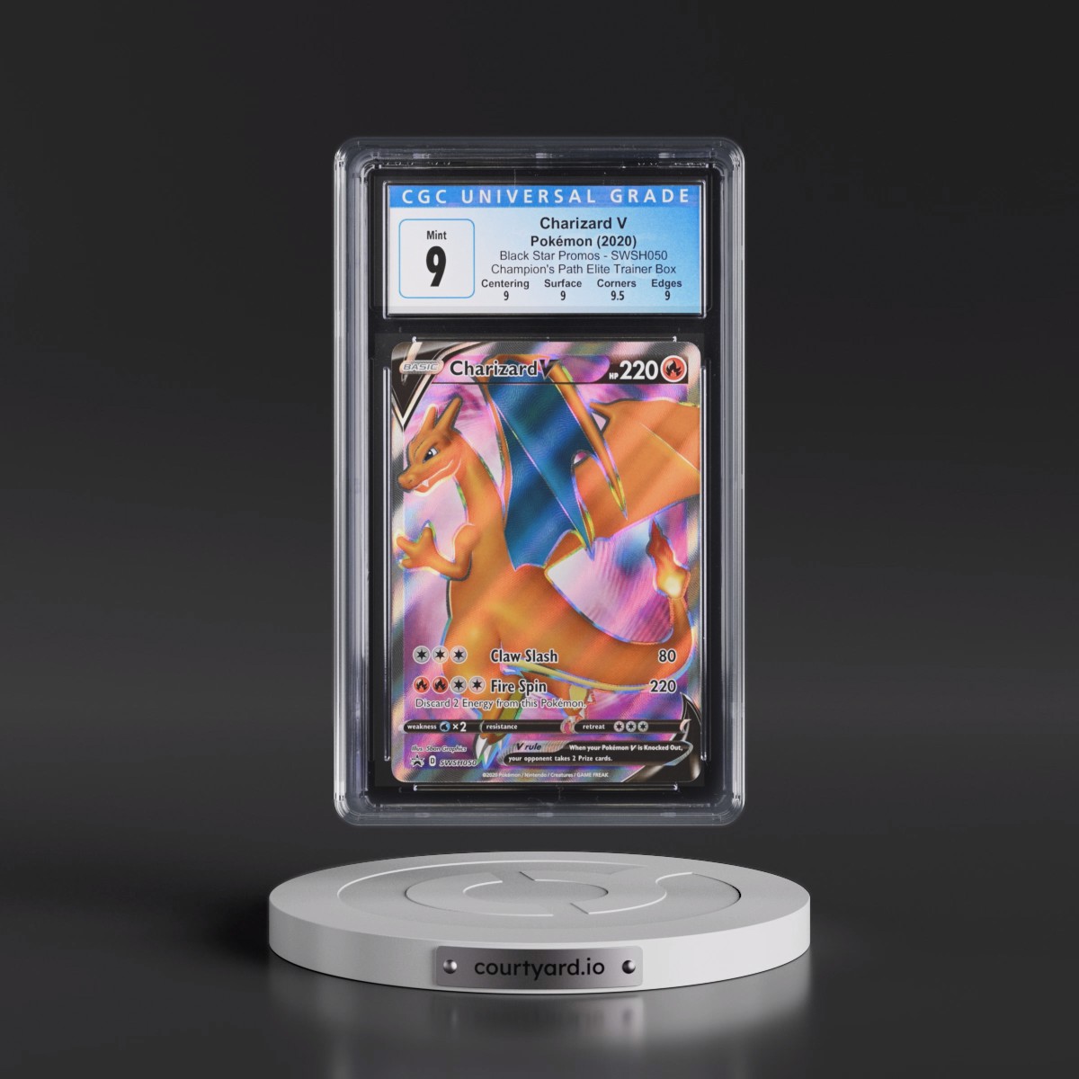 2017 Black Star Promos - Sword & Shield #SWSH050 Charizard V - Champion's Path Elite Trainer Box (Holo) (CGC 9 MINT)
