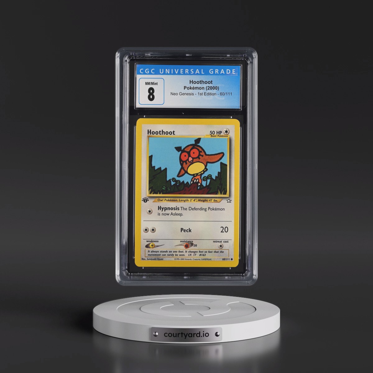 2000 Neo Genesis #60/111 Hoothoot - 1st Edition (CGC 8 NM-MT)