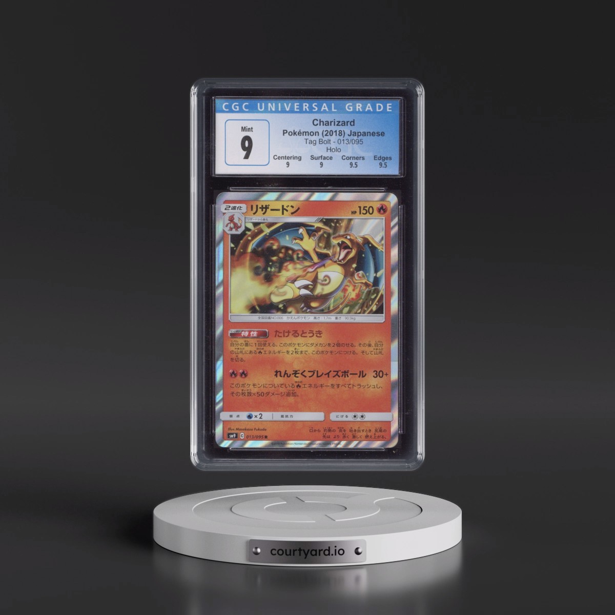 2018 Tag Bolt #013/095 Charizard - Holo (CGC 9 MINT)