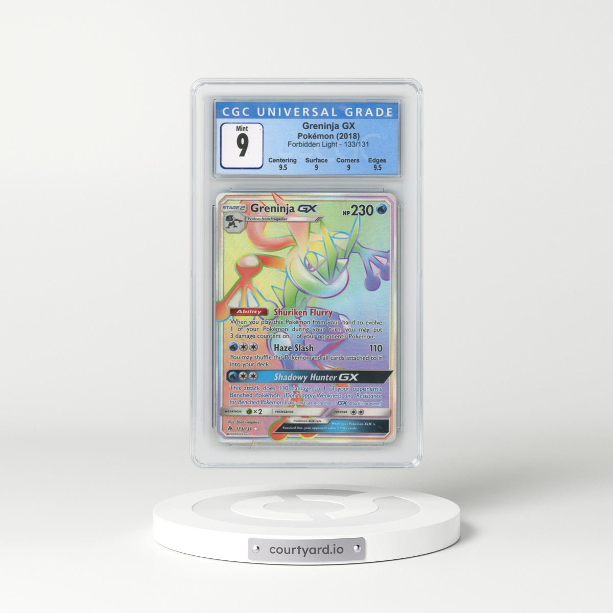 2018 Forbidden Light #133/131 Greninja GX - Holo Secret (CGC 9 MINT)