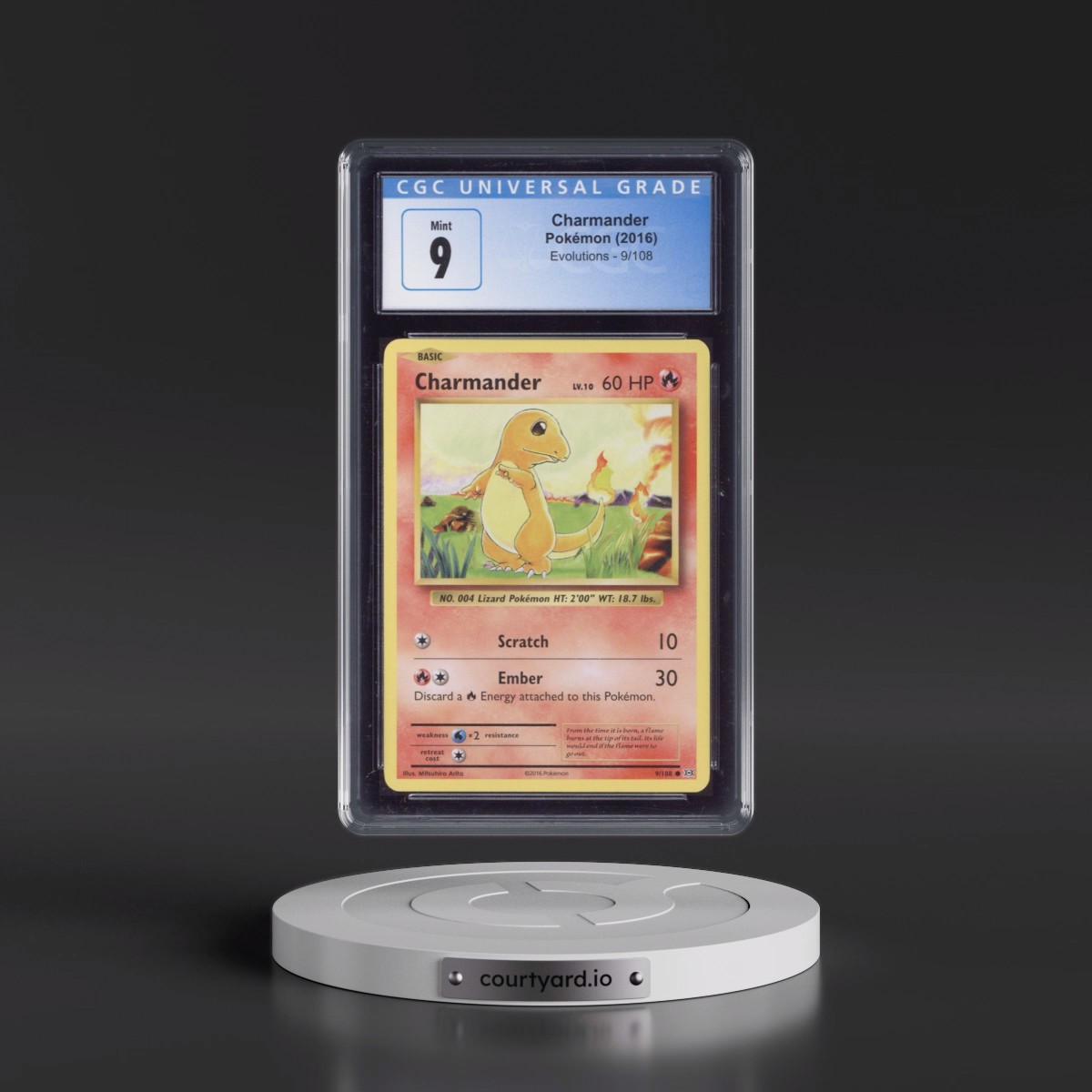 2016 Evolutions Charmander #9/108 CGC 9