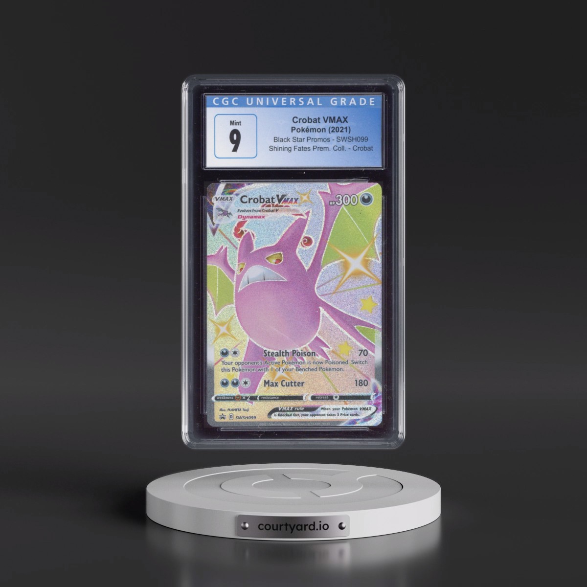 2017 Black Star Promos - Sword & Shield #SWSH099 Crobat VMAX - Shining Fates Premium Collection - Crobat (Holo) (CGC 9 MINT)