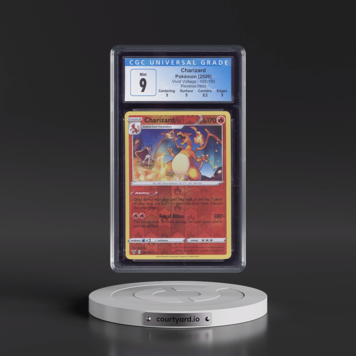 2020 Vivid Voltage #025/185 Charizard - Reverse Holo (CGC 9 MINT)