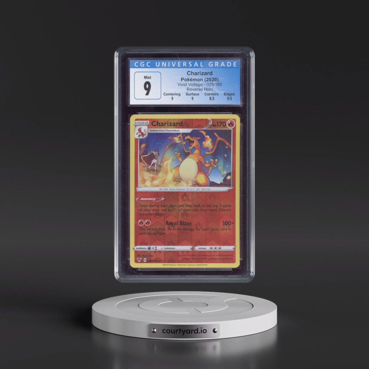 2020 Vivid Voltage #025/185 Charizard - Reverse Holo (CGC 9 MINT)