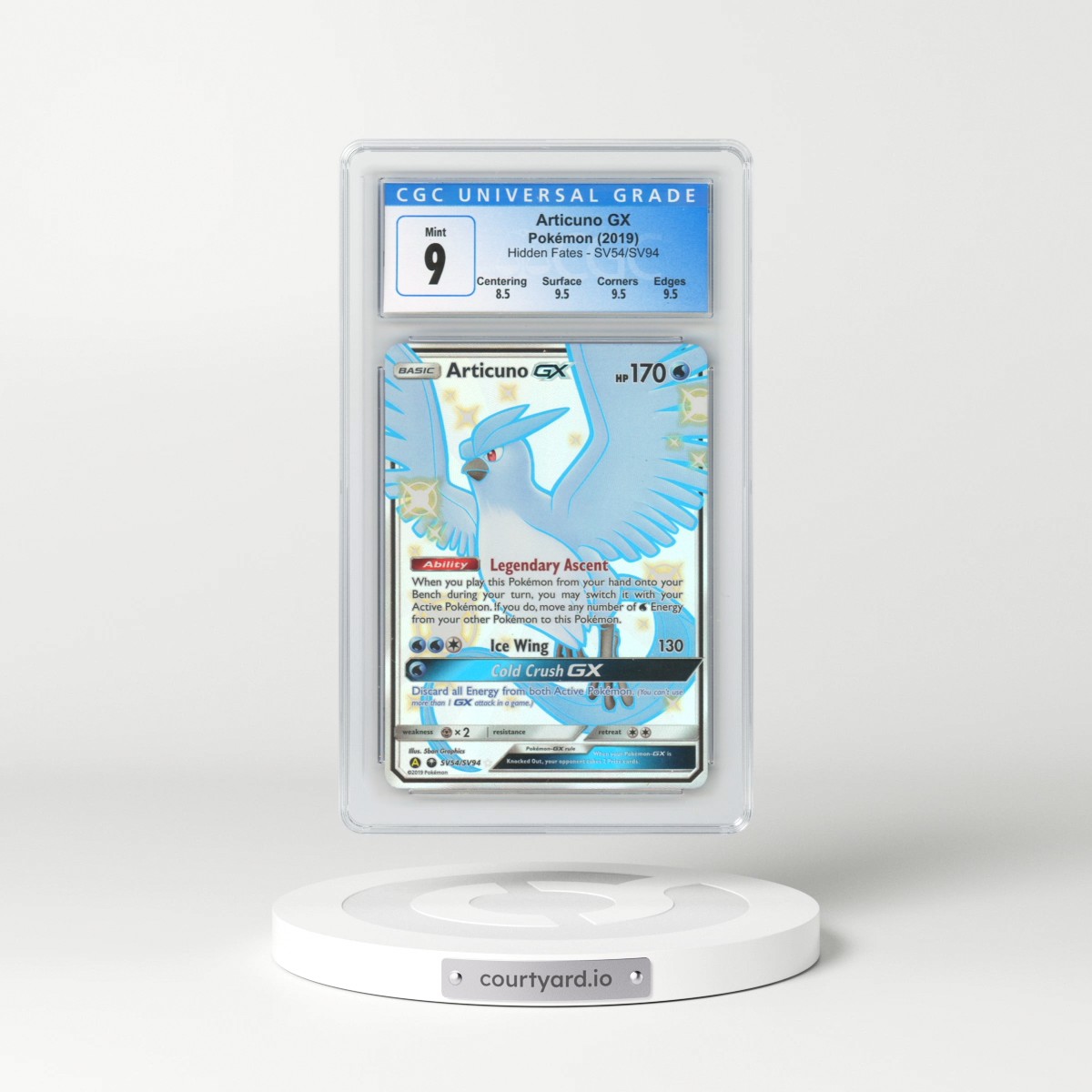 2019 Hidden Fates #SV54/SV94 Articuno GX - Holo (CGC 9 MINT)