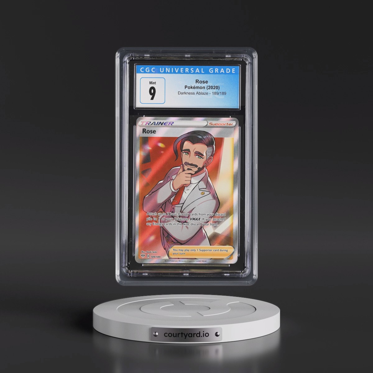 2020 Darkness Ablaze #189/189 Rose - Ultra Rare Holo (CGC 9 MINT)