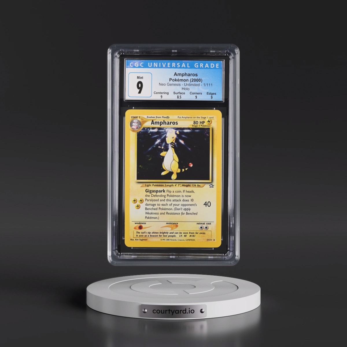 2000 Neo Genesis #1/111 Ampharos - Holo (CGC 9 MINT)