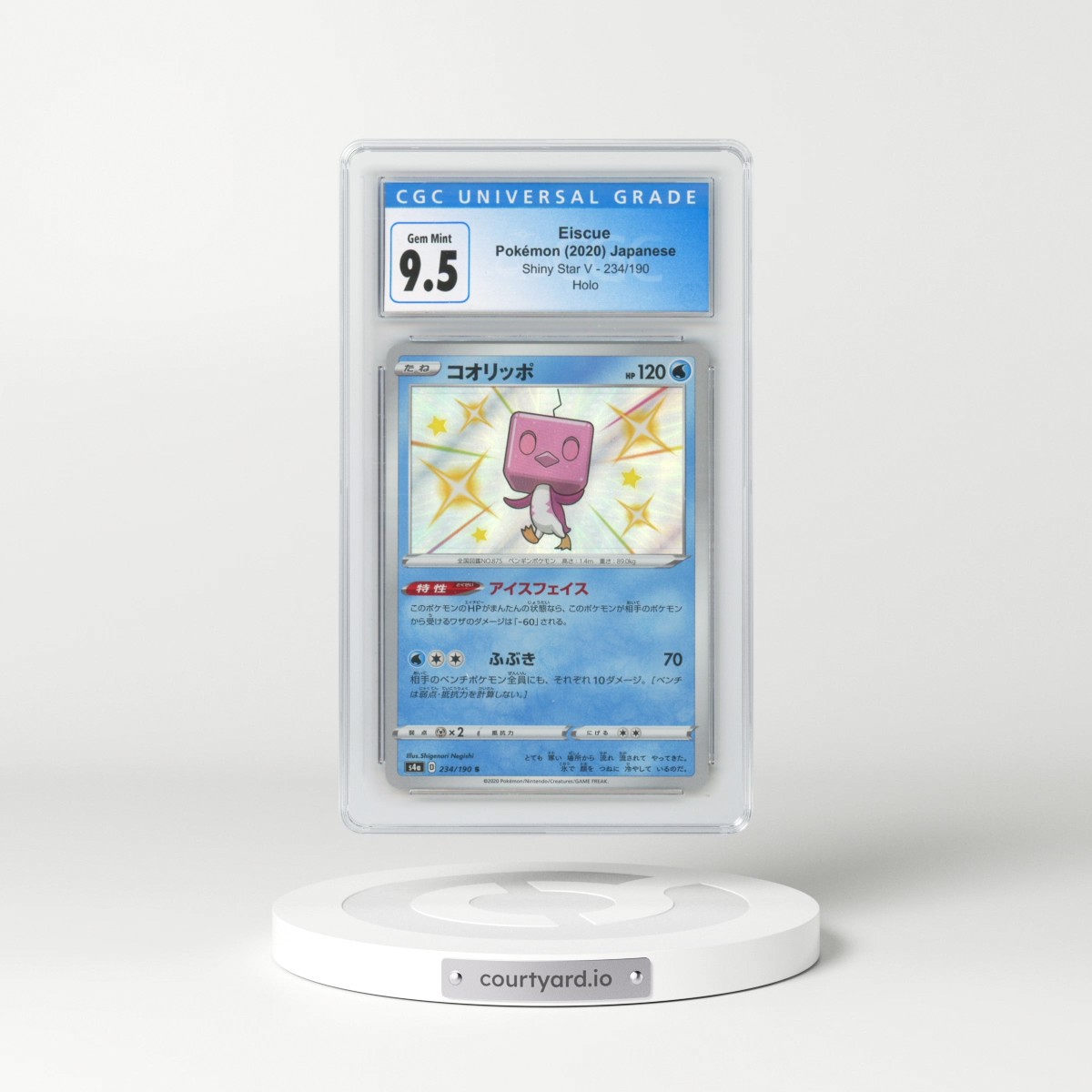 2020 Shiny Star V #234/190 Eiscue - Shiny Rare Holo (CGC 10 GEM MINT)