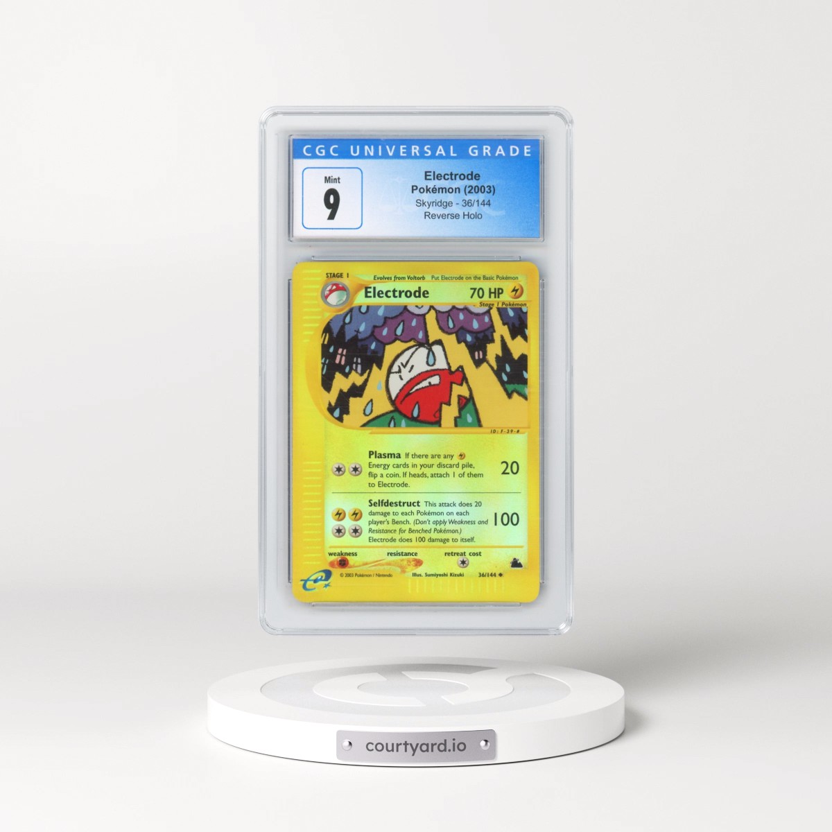 2003 Skyridge #36/144 Electrode - Reverse Holo (CGC 9 MINT)