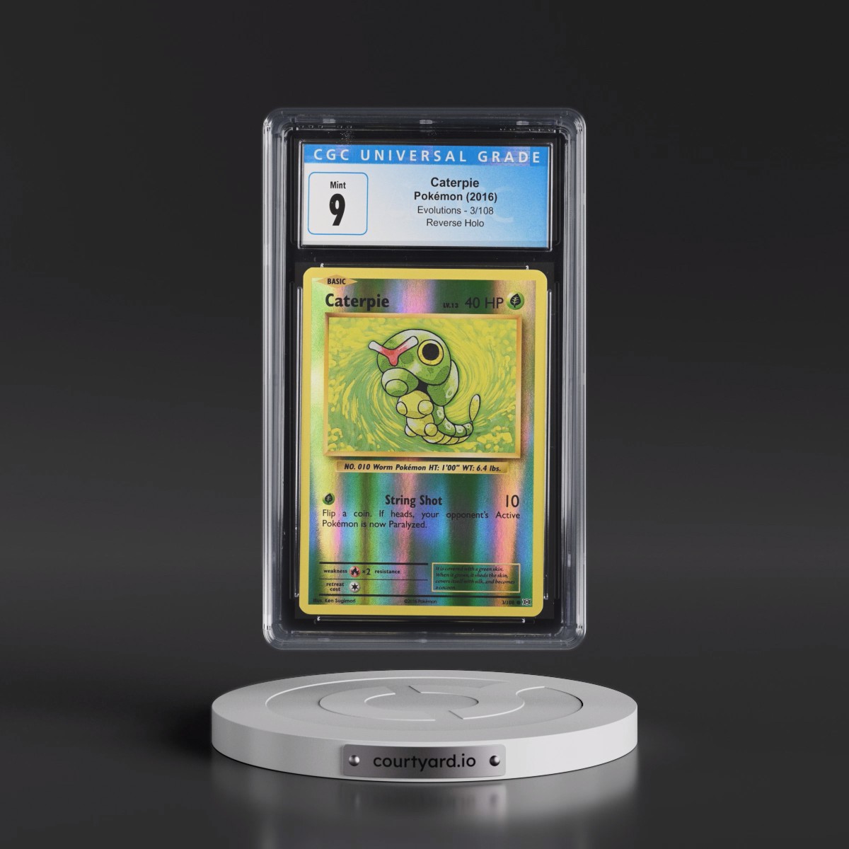 2016 Evolutions #3/108 Caterpie - Reverse Holo (CGC 9 MINT)