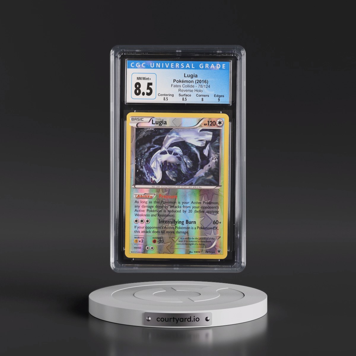 2016 Fates Collide #78/124 Lugia - Reverse Holo (CGC 8.5 NM-MT+)