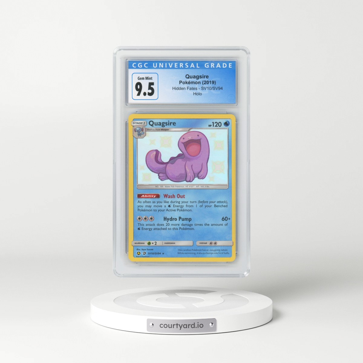 2019 Hidden Fates #SV10/SV94 Quagsire - Holo (CGC 10 GEM MINT)