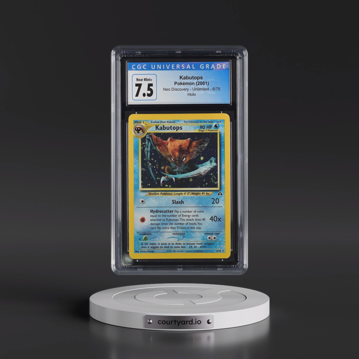 2001 Neo Discovery #6/75 Kabutops - Holo (CGC 7.5 NM+)