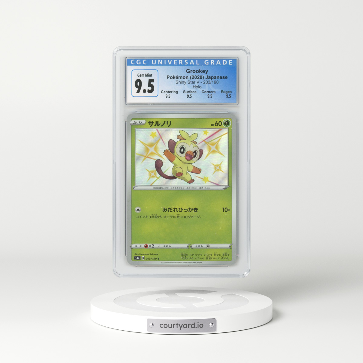 2020 Japanese Shiny Star V #203 Grookey (CGC 10 GEM MINT)