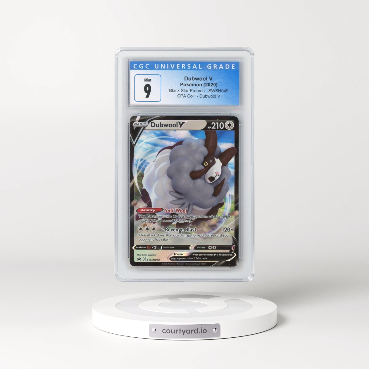 2017 Black Star Promos - Sword & Shield #SWSH049 Dubwool V - Holo Champion's Path Collection - Dubwool V (CGC 9 MINT)