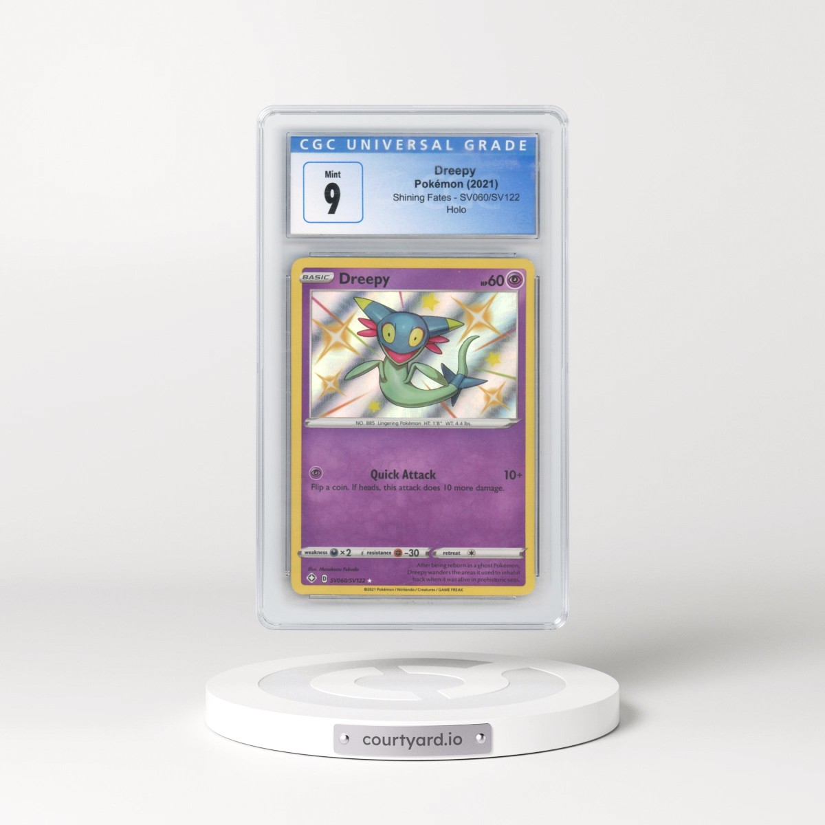 2021 Shining Fates #SV060/SV122 Dreepy - Shiny Vault Holo (CGC 9 MINT)