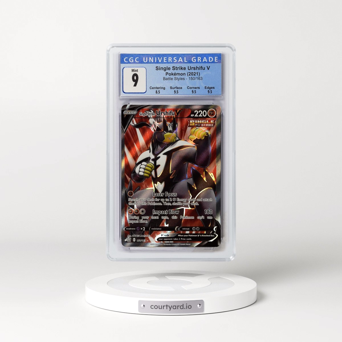 2021 Battle Styles Single Strike Urshifu V - Ultra Rare Holo #150/163 CGC 9
