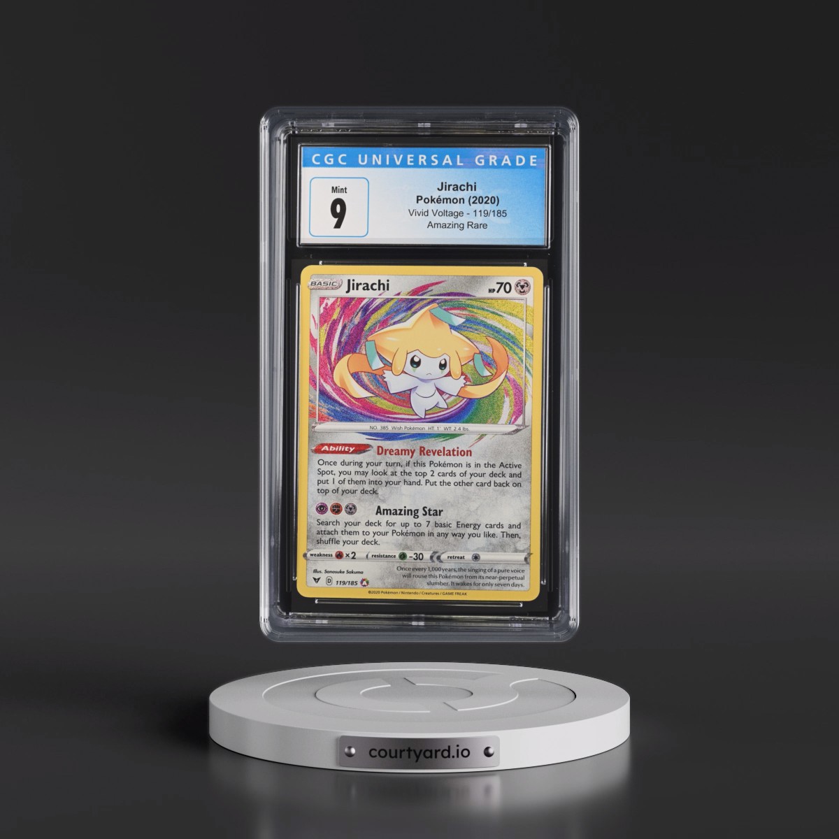 2020 Vivid Voltage #119/185 Jirachi - Amazing Rare Holo (CGC 9 MINT)