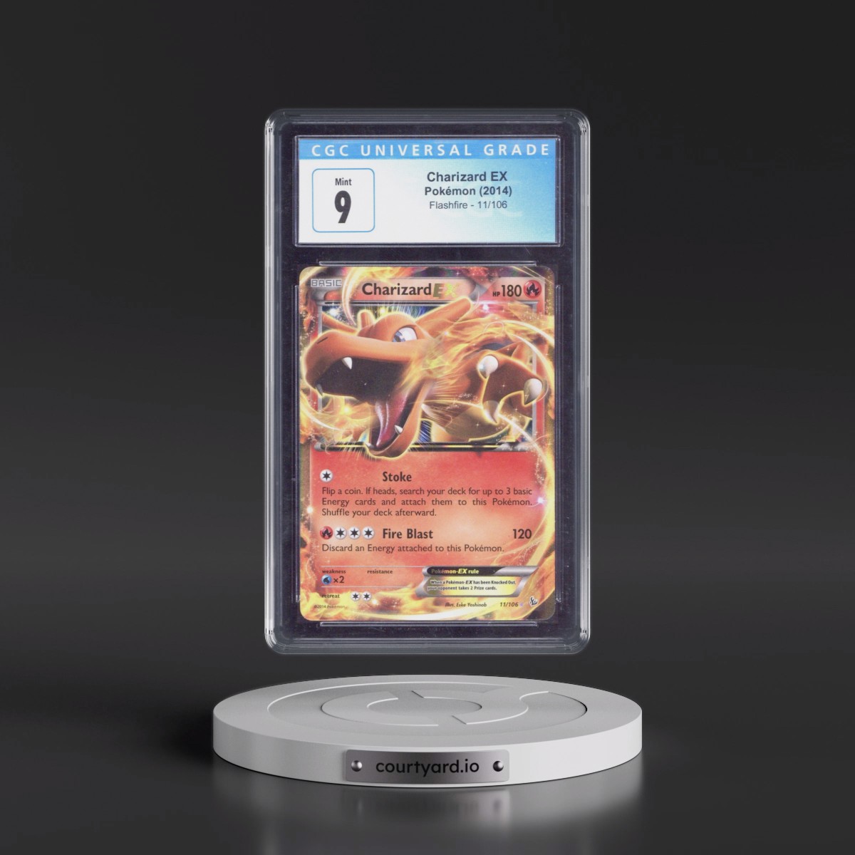 2014 Flashfire #11/106 Charizard EX - Holo (CGC 9 MINT)