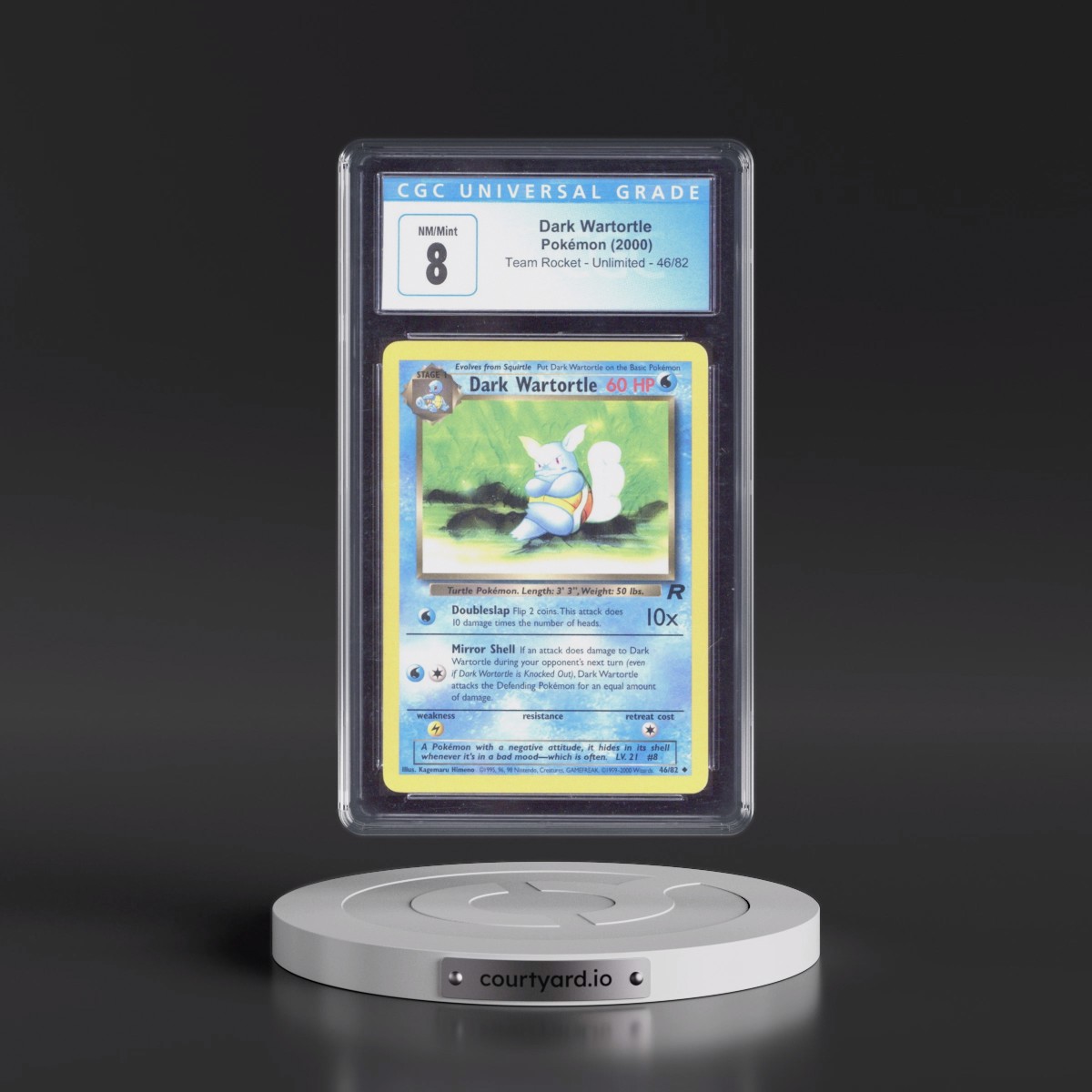 1999 Team Rocket #46/82 Dark Wartortle (CGC 8 NM-MT)