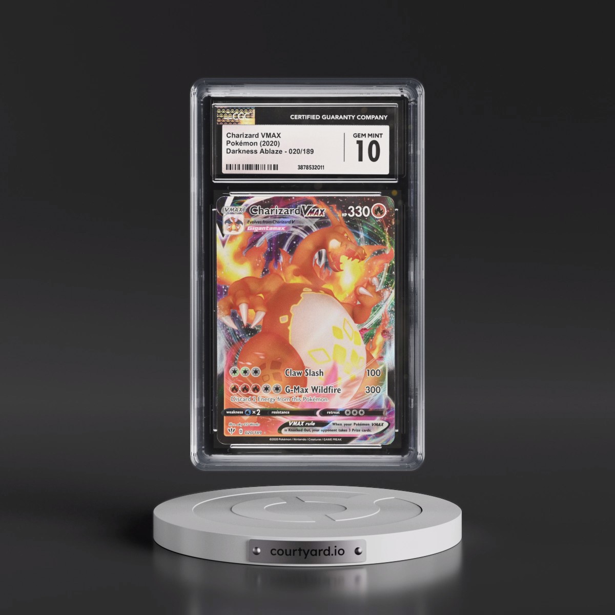 2020 Darkness Ablaze #020/189 Charizard VMAX - Holo (CGC 10 GEM MINT)