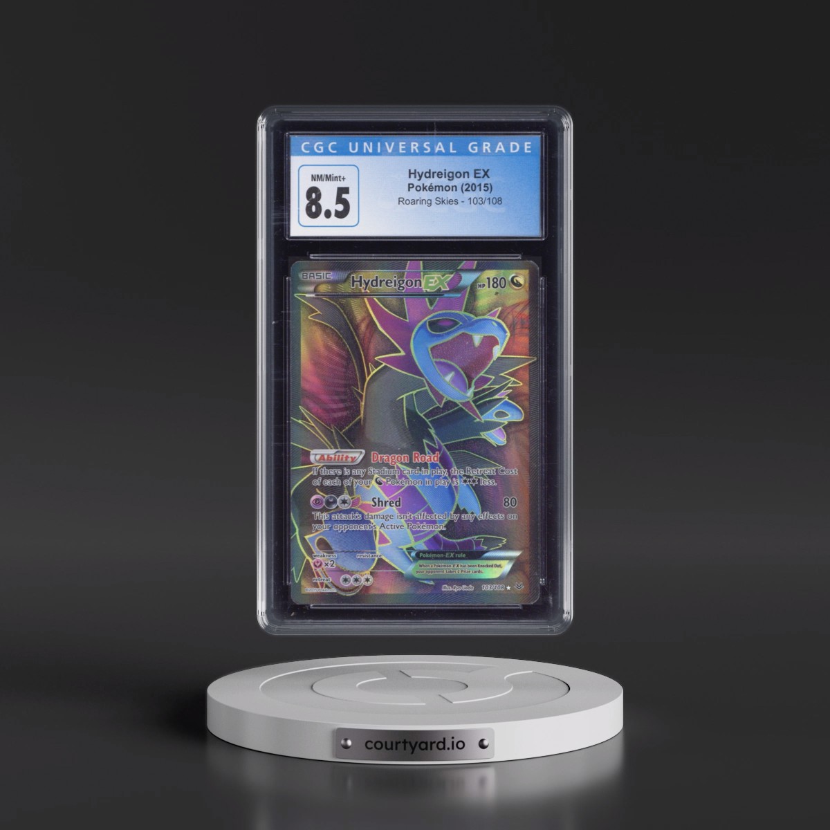 2015 Roaring Skies #103/108 Hydreigon EX - Ultra Rare Holo (CGC 8.5 NM-MT+)