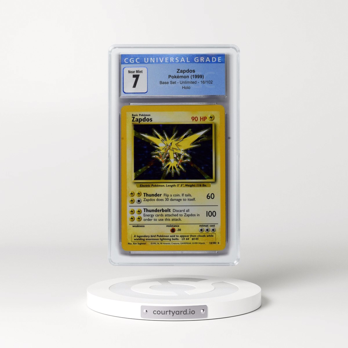 1999 Base Set #16/102 Zapdos - Holo (CGC 7 NM)