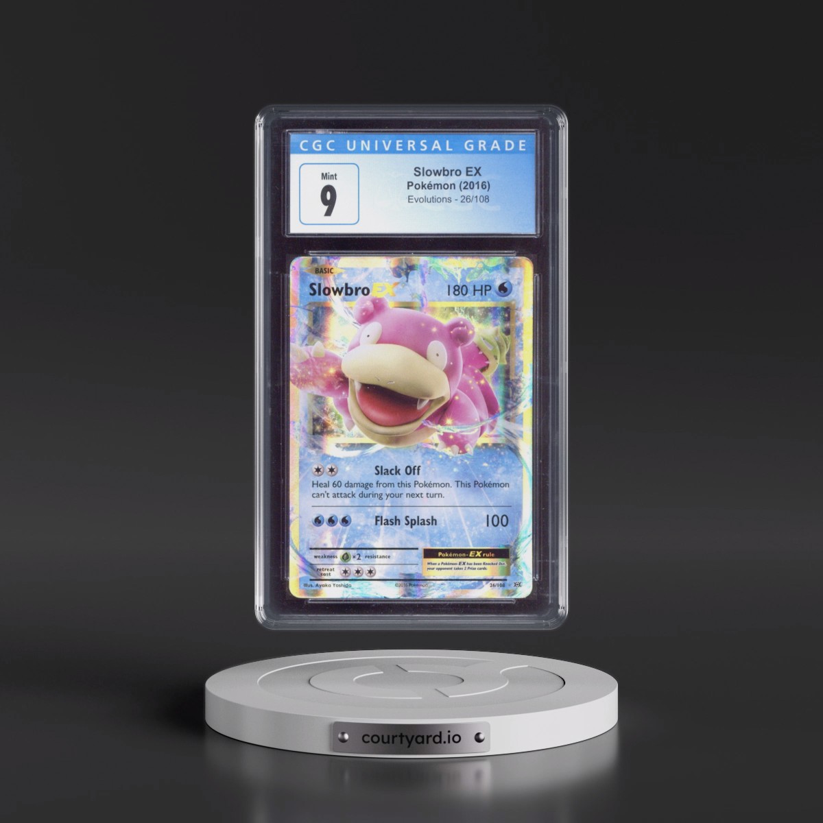 2016 Evolutions #26/108 Slowbro EX - Holo (CGC 9 MINT)