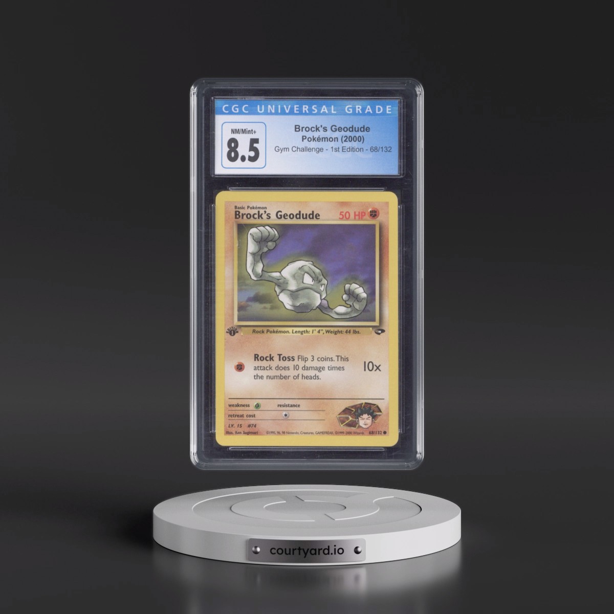 2000 Gym Challenge #68/132 Brock's Geodude - 1st Edition 1st Edition (CGC 8.5 NM-MT+)
