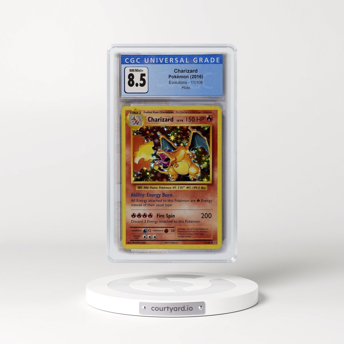 2016 Evolutions #11/108 Charizard - Holo (CGC 8.5 NM-MT+)