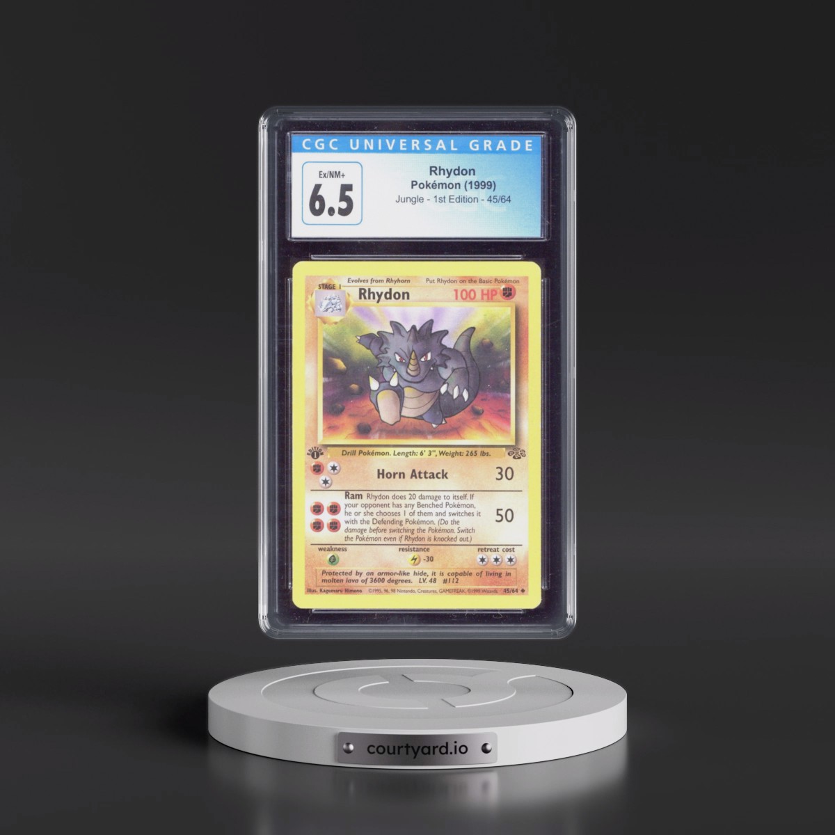 1999 Jungle #45/64 Rhydon - 1st Edition 1st Edition (CGC 6.5 EX-NM+)