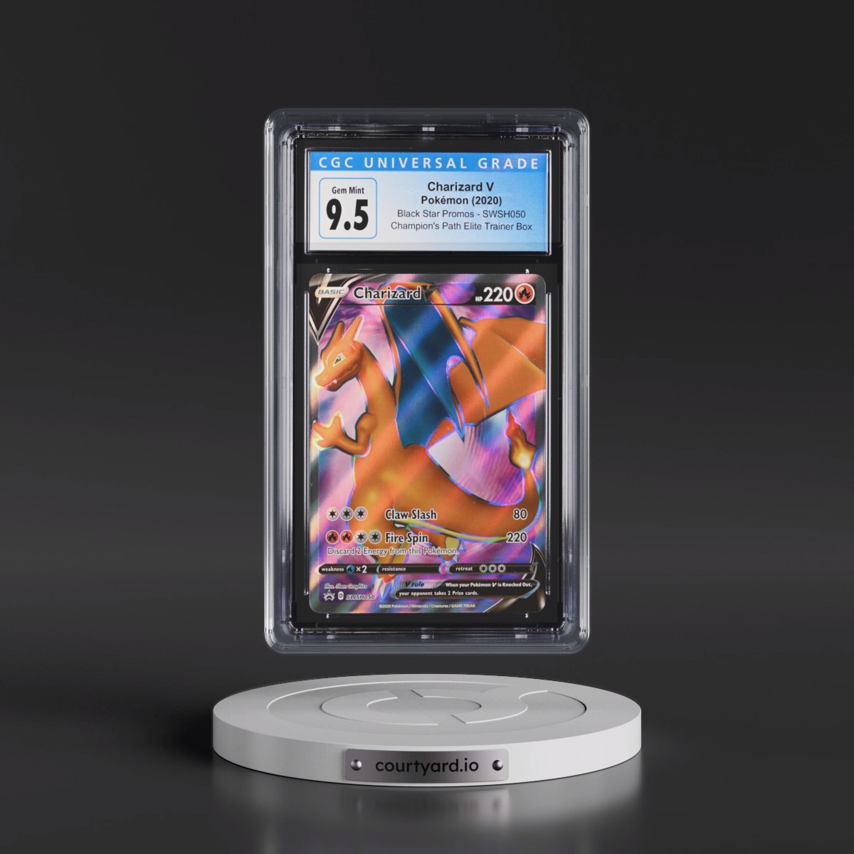 2017 Black Star Promos - Sword & Shield Charizard V - Champion's Path Elite Trainer Box (Holo) #SWSH050 CGC 10