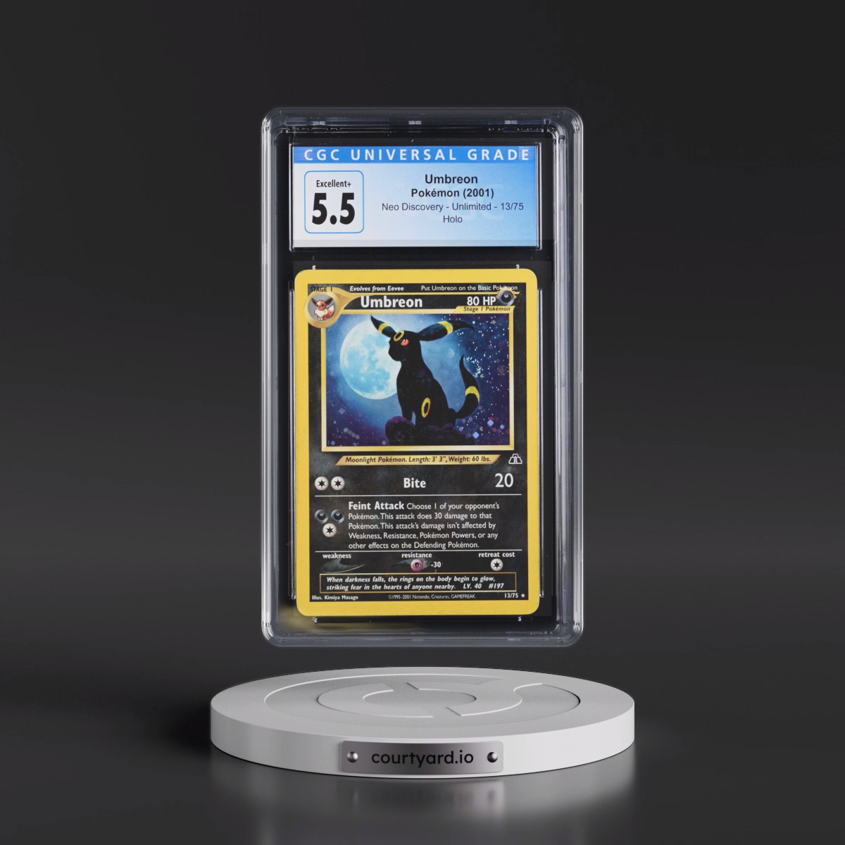 2001 Neo Discovery #13/75 Umbreon - Holo (CGC 5.5 EX+)