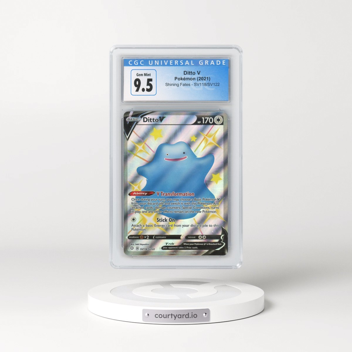 2021 Shining Fates #SV118/SV122 Ditto V - Shiny Vault Holo (CGC 10 GEM MINT)