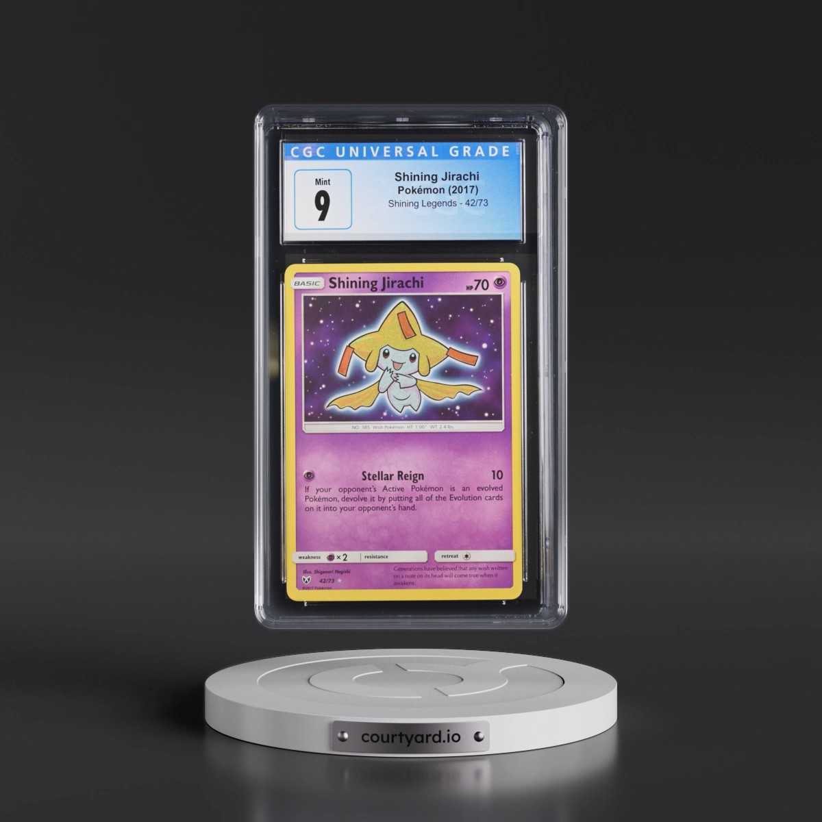 2017 Shining Legends #42/73 Shining Jirachi - Holo (CGC 9 MINT)