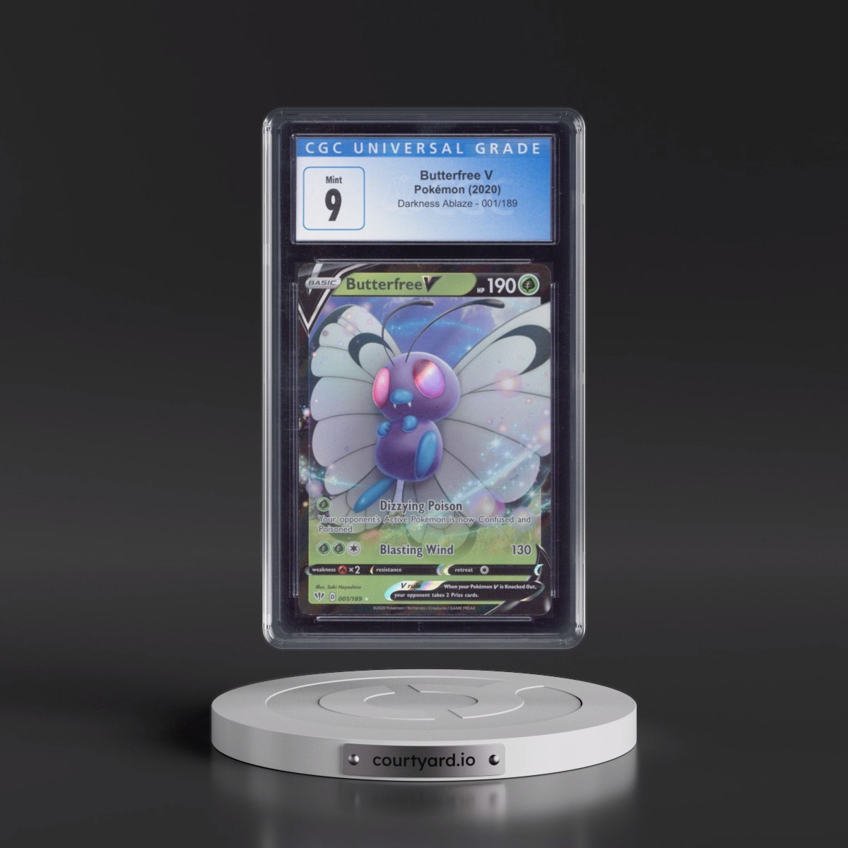 2020 Darkness Ablaze #001/189 Butterfree V - Holo (CGC 9 MINT)