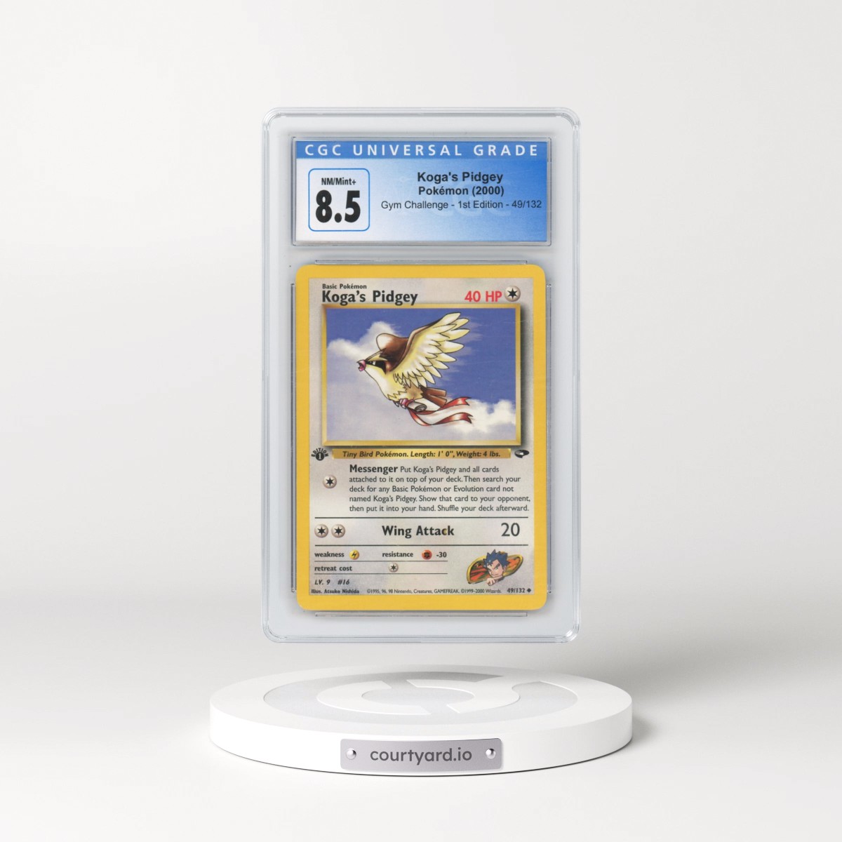 2000 Gym Challenge #49/132 Koga's Pidgey - 1st Edition 1st Edition (CGC 8.5 NM-MT+)