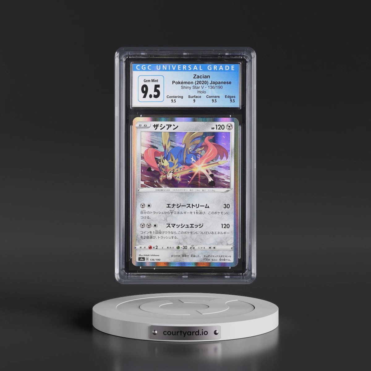 2020 Shiny Star V #136/190 Zacian - Holo (CGC 10 GEM MINT)