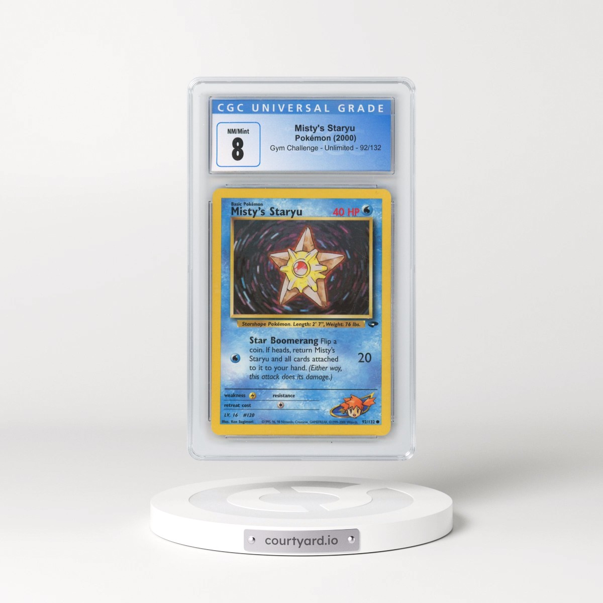 2000 Gym Challenge #92/132 Misty's Staryu (CGC 8 NM-MT)