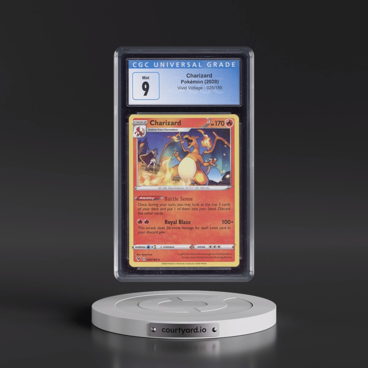 2020 Vivid Voltage #025/185 Charizard (CGC 9 MINT)