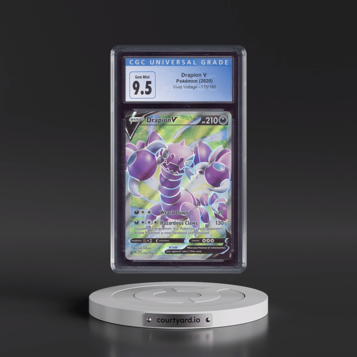 2020 Vivid Voltage #175/185 Drapion V - Ultra Rare Holo (CGC 10 GEM MINT)