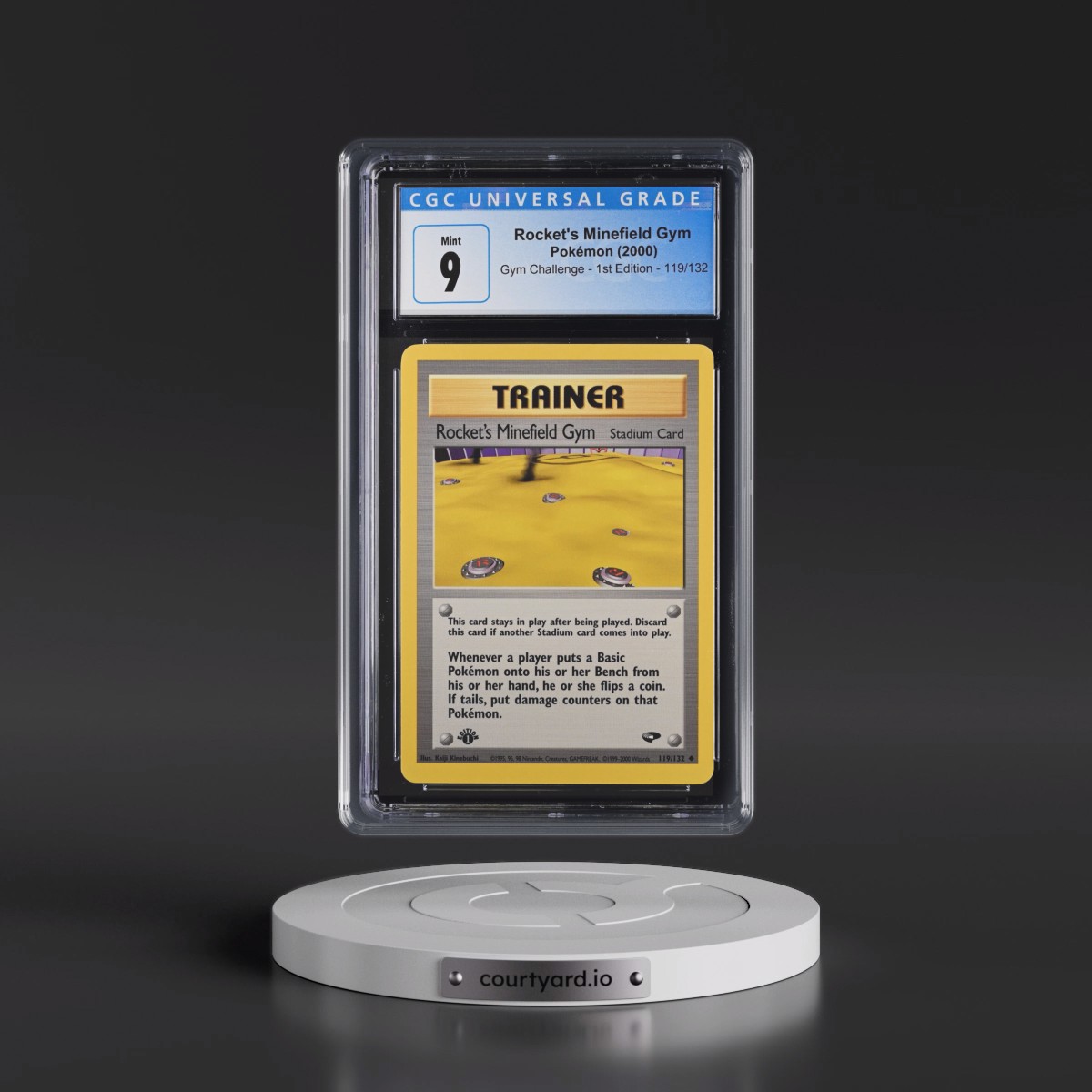 2000 Gym Challenge #119/132 Rocket's Minefield Gym - 1st Edition 1st Edition (CGC 9 MINT)