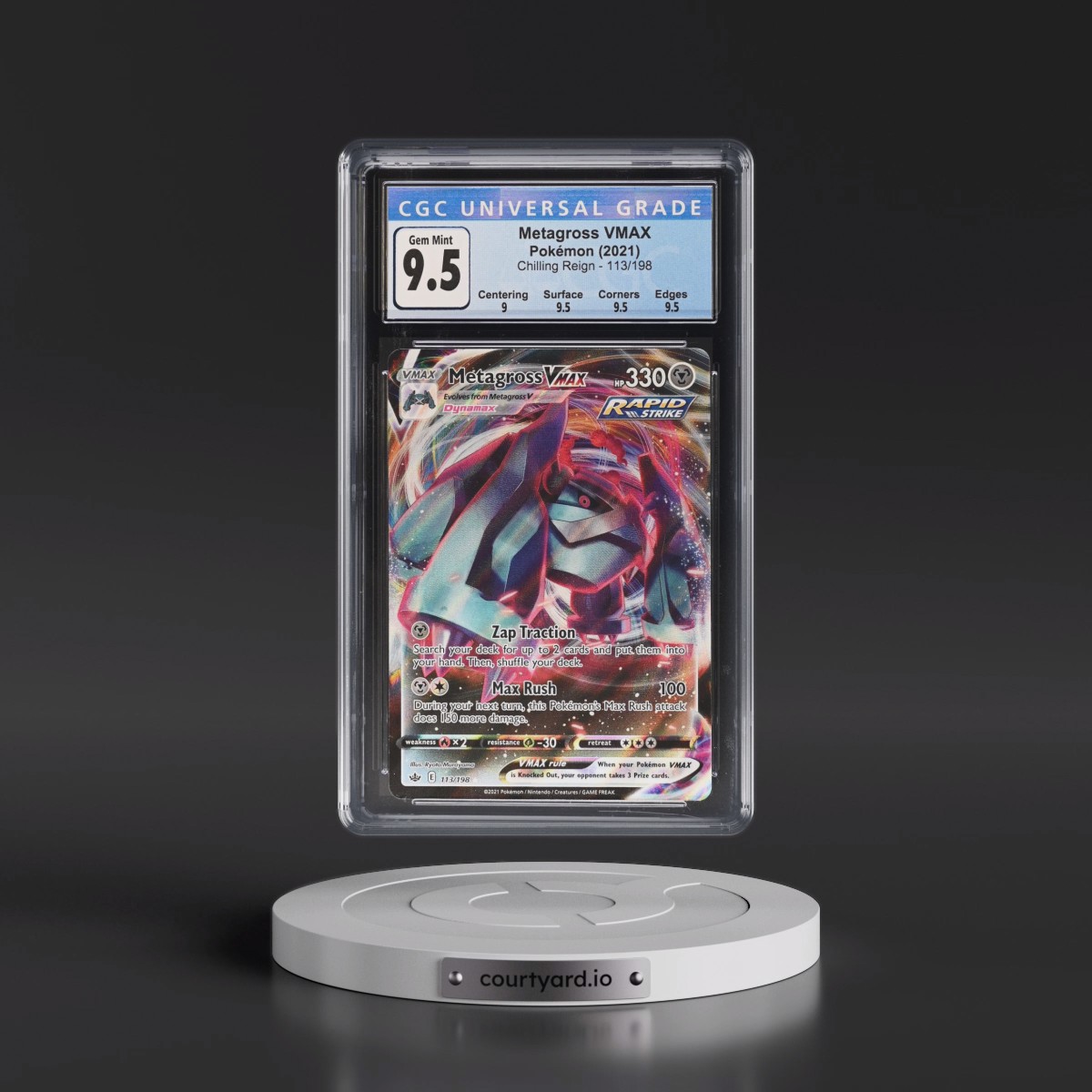 2021 Chilling Reign #113/198 Metagross VMAX - Holo (CGC 10 GEM MINT)
