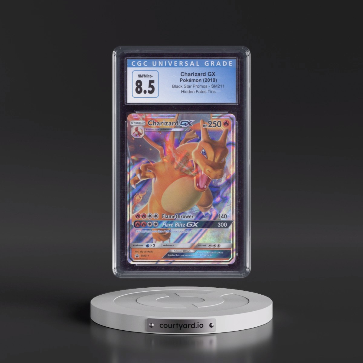 2016 Black Star Promos - Sun & Moon #SM211 Charizard GX - Holo (CGC 8.5 NM-MT+)