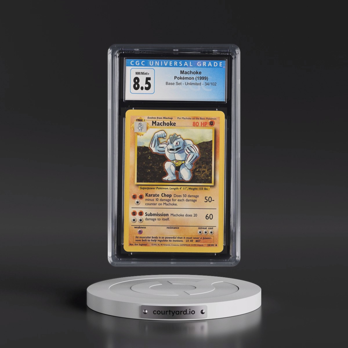 1999 Base Set #34/102 Machoke (CGC 8.5 NM-MT+)